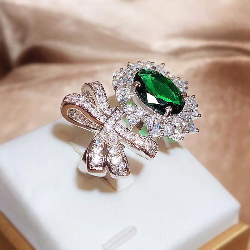 Ethnic Fashion Trend - Fashion Trend inlaid green gemstone rings