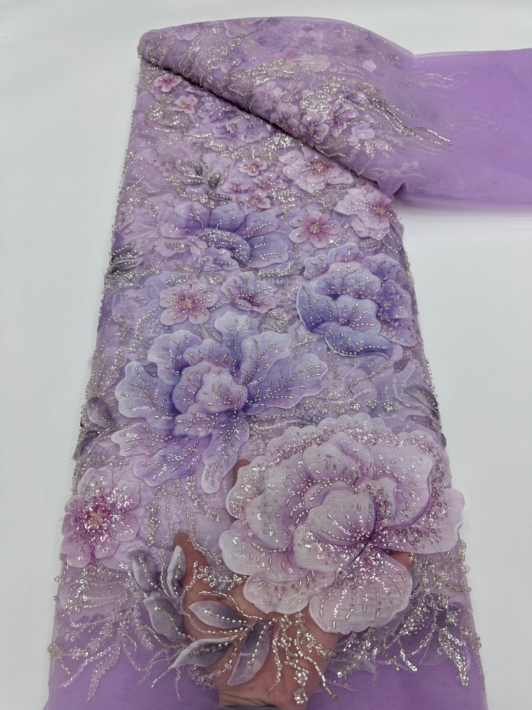French Mesh Beaded Lace Fabric - Ethnic Fabric recension och pris