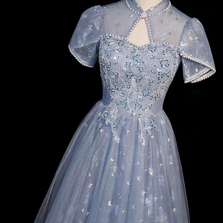 Elegant Blue Stage Performance - Ethnic Fashion Style recension och pris