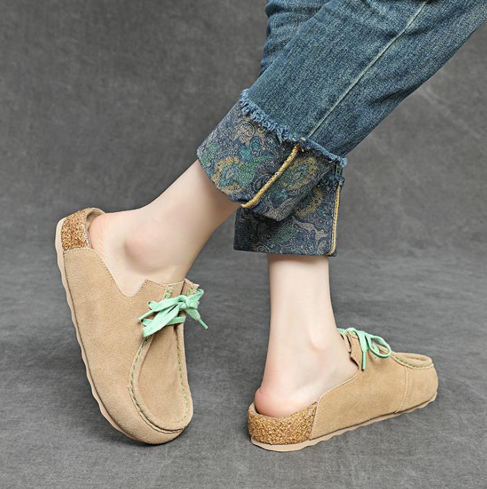 3cm Cow Suede Genuine Leather  - Ethnic Fashion Style recension och pris