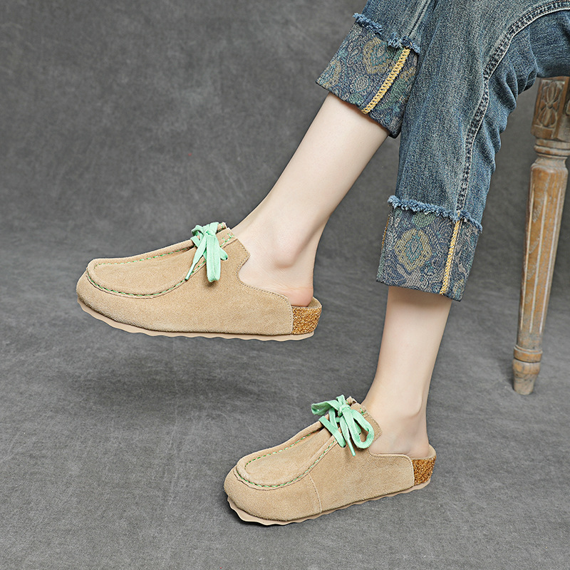 3cm Cow Suede Genuine Leather  - Ethnic Fashion Style recension och pris