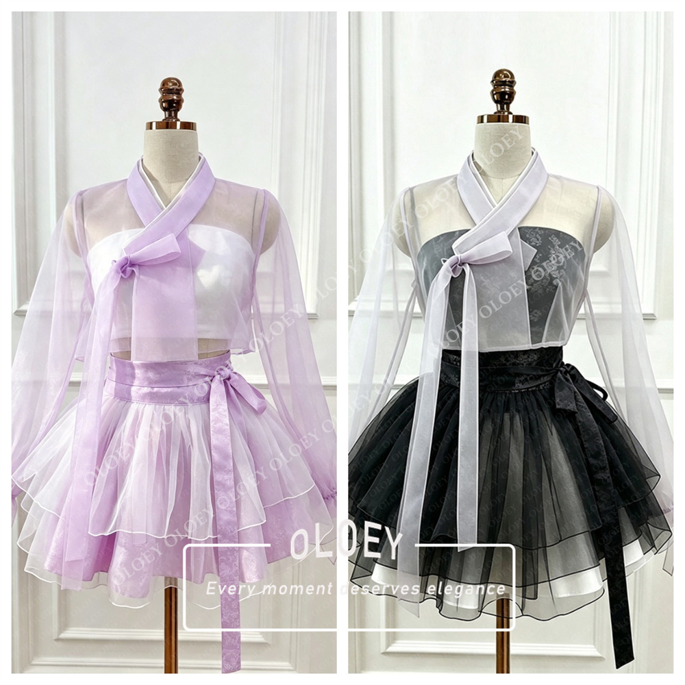 OLOEY Modern Black Red Short C - Hanbok Modern Set recension och pris