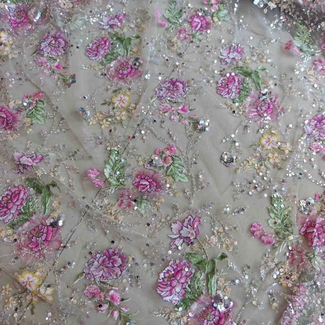 1M 120Cm Wide Luxury Beaded La - Ethnic Fabric recension och pris