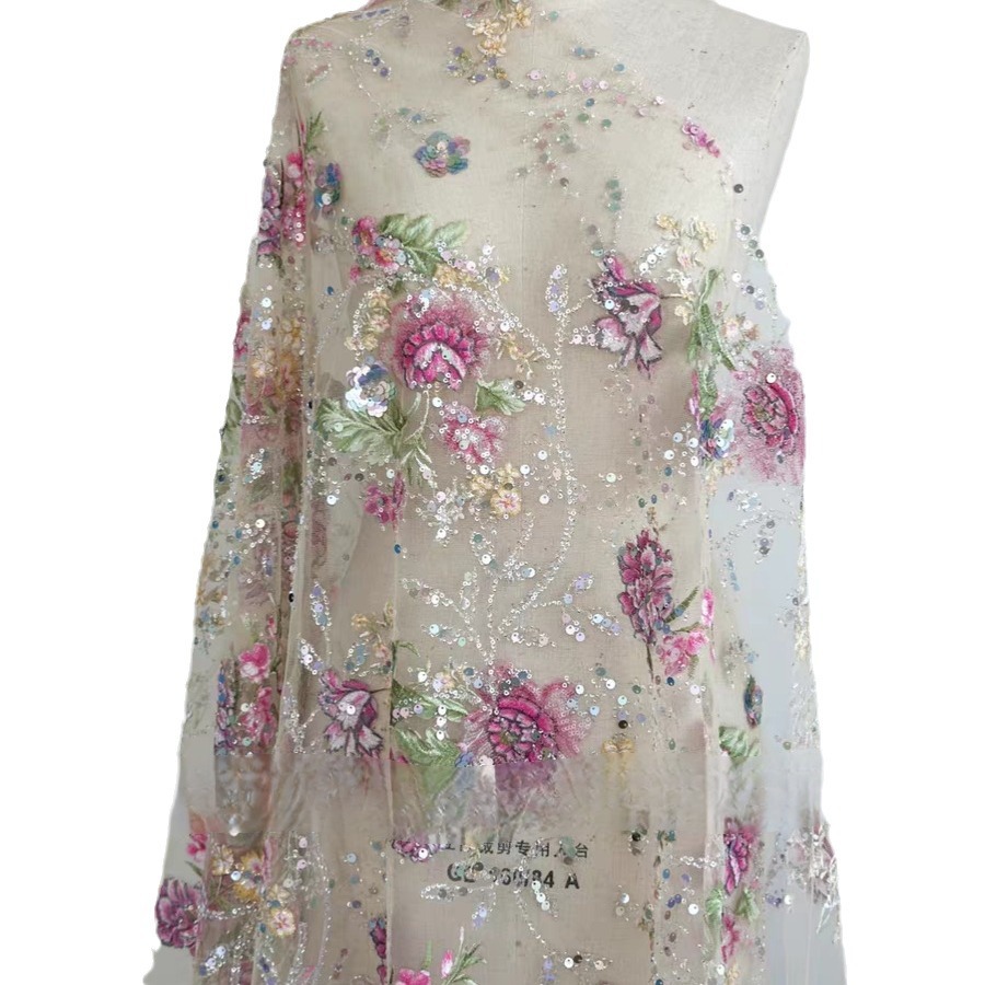 1M 120Cm Wide Luxury Beaded La - Ethnic Fabric recension och pris